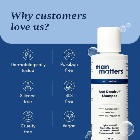 Man Matters 1% Ketoconazole Anti| Dandruff Shampoo